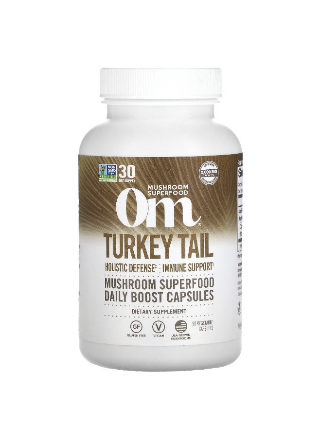 Om Mushrooms, Turkey Tail, 90 Vegetable Capsules - Image 1