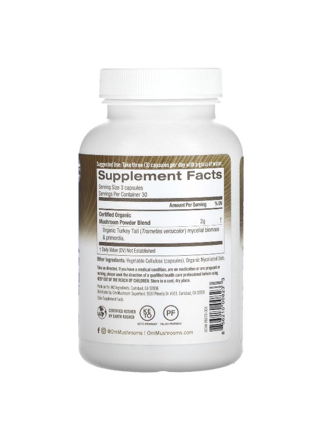 Om Mushrooms, Turkey Tail, 90 Vegetable Capsules - Image 2