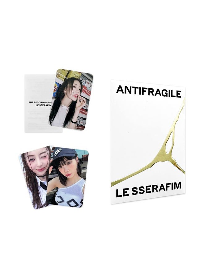 Generic LE SSERAFIM - 2nd Mini Album [ANTIFRAGILE] (Weverse Albums ver.) Card Holder + Photocard + QR Card + User Guide + 2 Pin Button Badges + 4 Extra Photocards  - Image 1