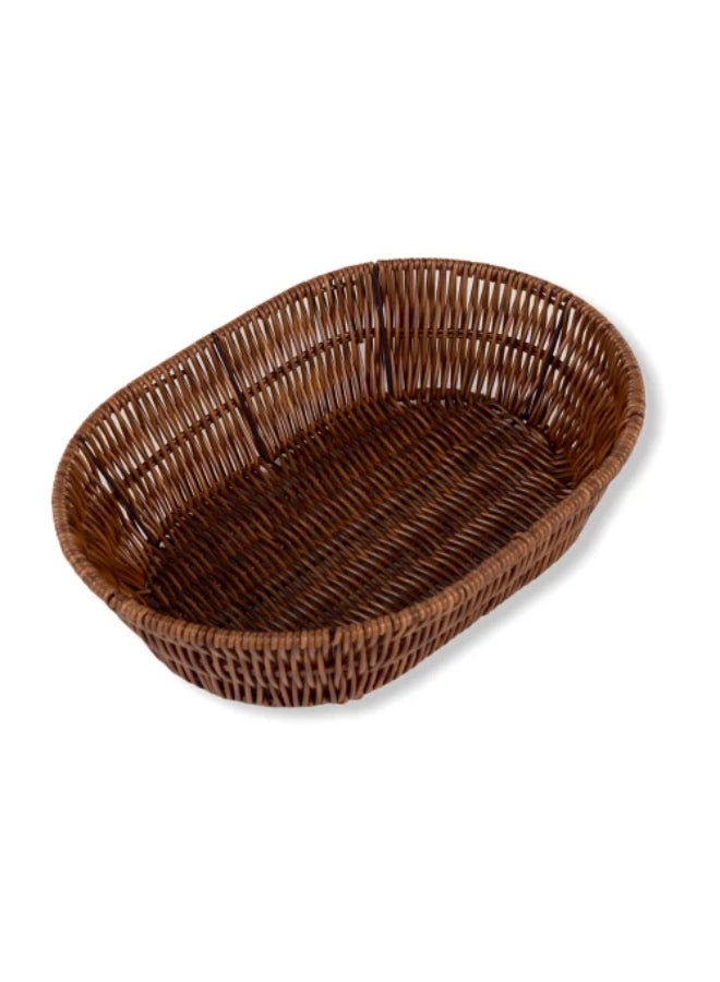 Set of brown oval bread basket 28×20 cm Number 12 pieces