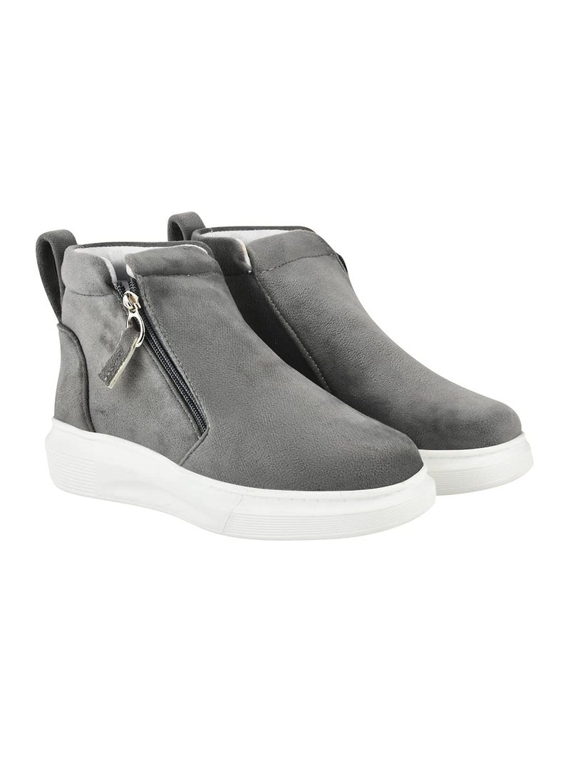 Shoetopia Casual Comfotable Smart Casual Grey Boots For Women & Girls /UK3 - Image 1