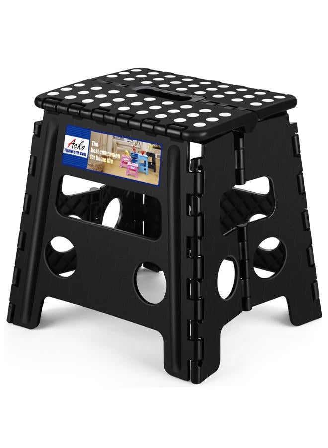 ACKO Folding Step Stool 13 inch Heavy Duty Plastic Foldable Step Stool for Kids and Adults, Small Collapsible Fold Up Stepping Stool 1 Pack - Image 1