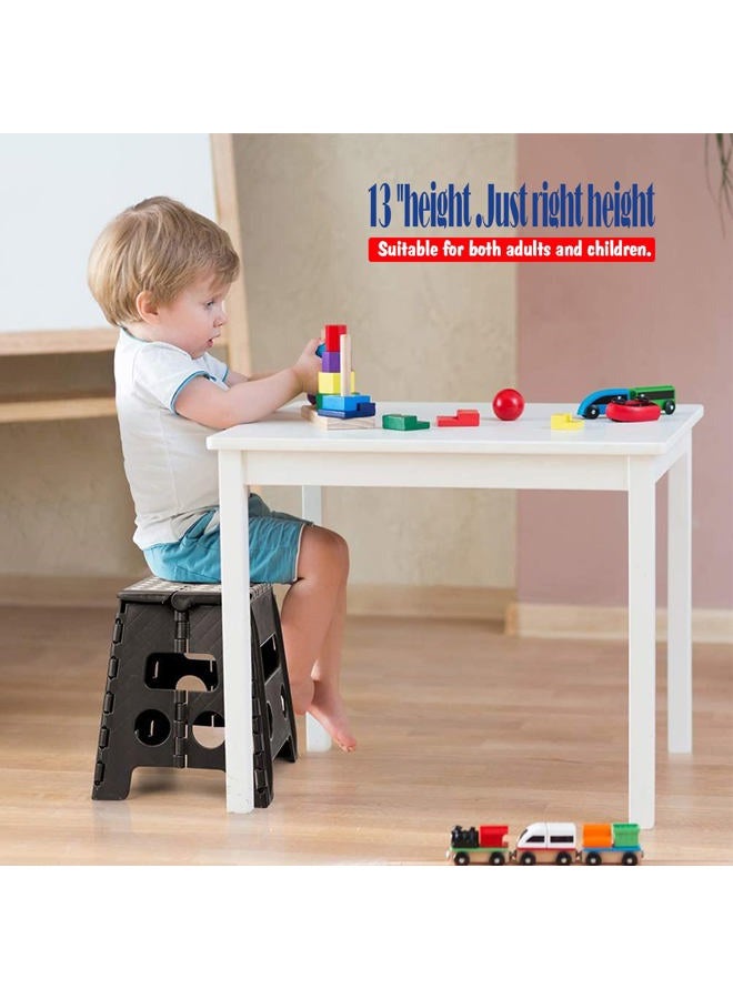 ACKO Folding Step Stool 13 inch Heavy Duty Plastic Foldable Step Stool for Kids and Adults, Small Collapsible Fold Up Stepping Stool 1 Pack - Image 2