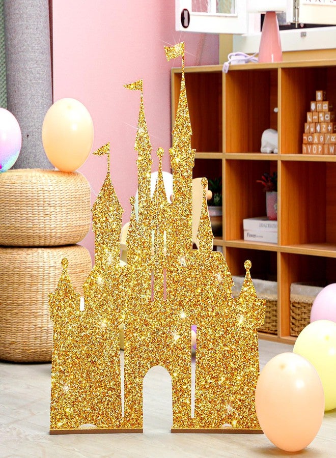 Seenelling حامل خلفية قلعة كبيرة من سينيلينج، قلعة خشبية، ديكور حفلة عيد ميلاد أميرة خيالية، خلفية كشك تصوير، لوازم تزيين حفلات أعياد الميلاد (ذهبي) - Image 4