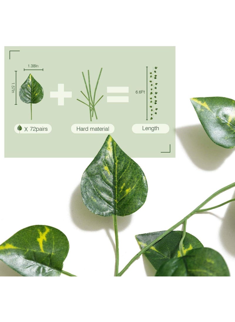 Generic 7ft Artificial Leaves Leaves for Decoration Creepers Artificial Artificial Creeper Plants for Home Decor Pack of 12  - Image 4