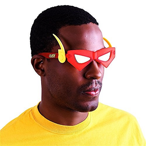 Sun-Staches DC Comics Official Flash Sunglasses | UV400 Justice League Costume Accessory Mask | One Size Fits Most - Image 3