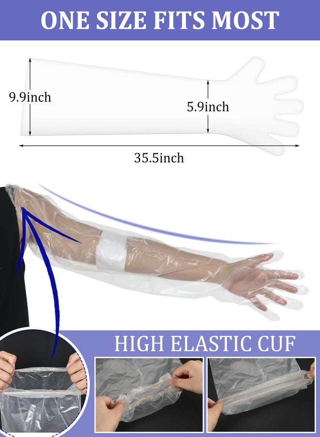 Sosation 50 Pcs Waterproof Arm Cast Cover for Shower Bath, Arm Cast Sleeve Protector, Adult Long Cast Bandage Protector Bag Covers for Shower Broken Wound Wrists Elbow(35.4 Inch) - Image 3