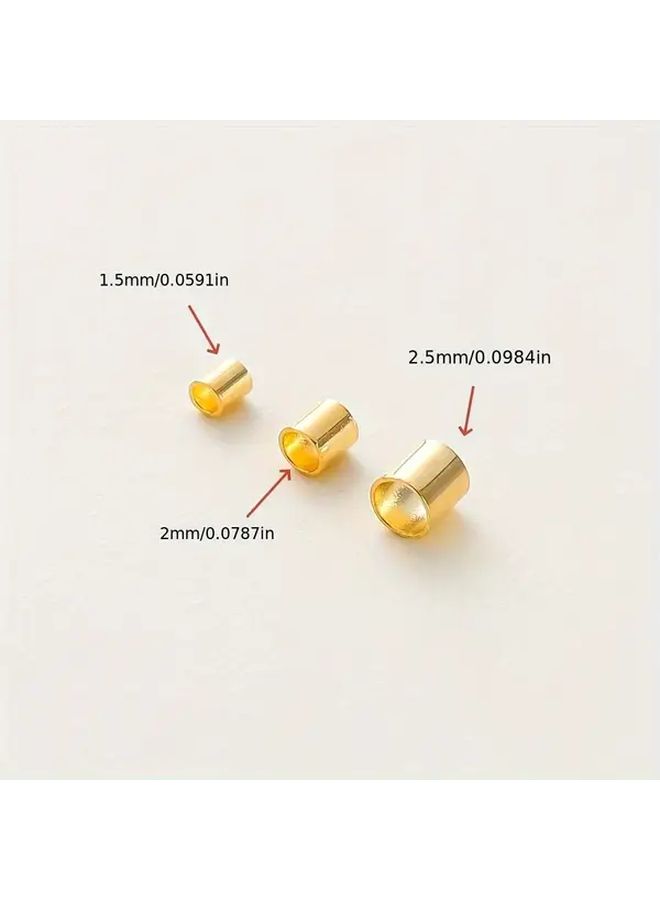 100pcs 2mm Rhodium Plated Brass Cylindrical Tube Spacer Beads For DIY Jewelry Making - Image 4