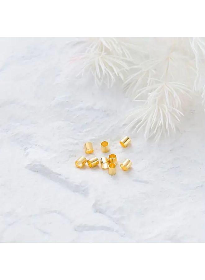 100pcs 2mm Rhodium Plated Brass Cylindrical Tube Spacer Beads For DIY Jewelry Making - Image 5