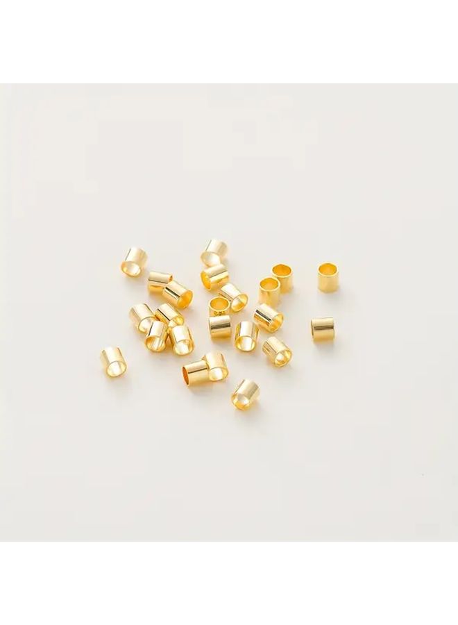 100pcs 2mm Rhodium Plated Brass Cylindrical Tube Spacer Beads For DIY Jewelry Making - Image 3