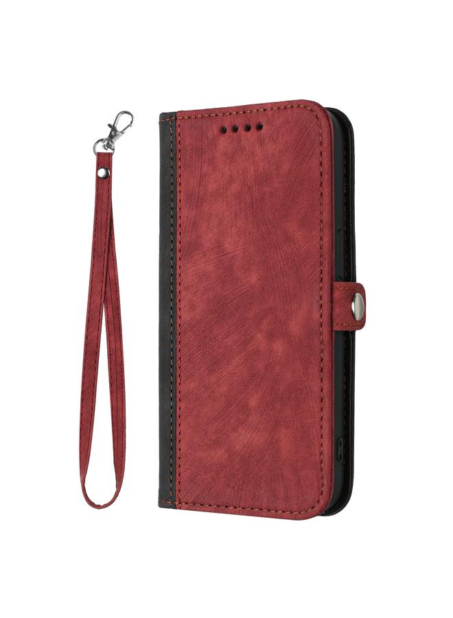 S-TOP Case For iPhone XS / X Side Buckle Double Fold Hand Strap Leather Phone Case - Image 2