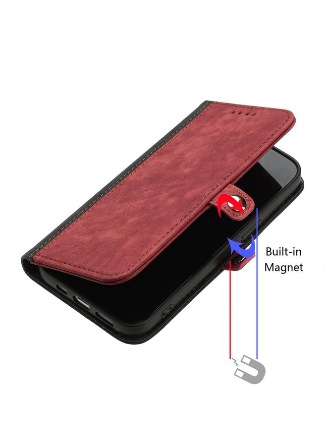 S-TOP Case For iPhone XS / X Side Buckle Double Fold Hand Strap Leather Phone Case - Image 4