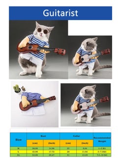 A.M Pet Guitar Costume Funny Singer Cat Puppy Costume Guitarist Style Dog Costume For Cosplay Parties  - Image 4