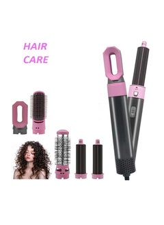 General 5 in 1 Hot Air Styler Hair Dryer Comb Multi-function Styling Tool for Straightening Curler Curl Drying Combing Scalp Massage Styling Light Pink  - Image 4