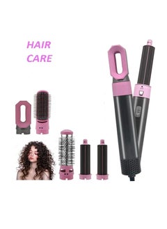 General 5 in 1 Hot Air Styler Hair Dryer Comb Multi-function Styling Tool for Straightening Curler Curl Drying Combing Scalp Massage Styling Light Pink  - Image 5