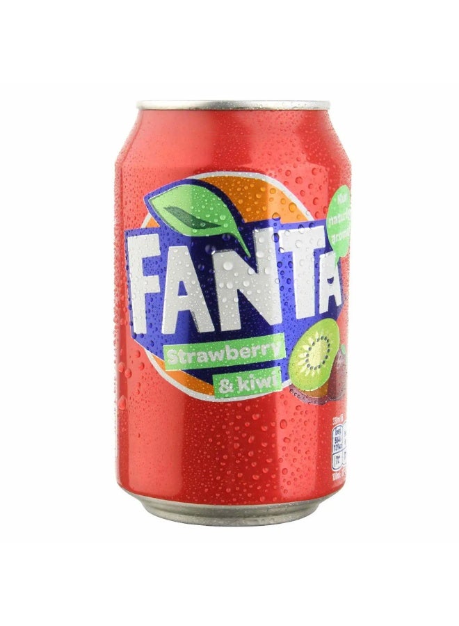 Fanta Strawberry and Kiwi Flavored Soft Drink 330ml - Image 1