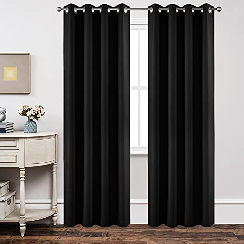 Joydeco Blackout Curtains for Bedroom  84 Inch Length Thermal Insulated Room Darkening Curtains with Grommets 2 Panels 52x84 Inch Noise Reducing  WrinkleFree Drapes for Living Room Windows