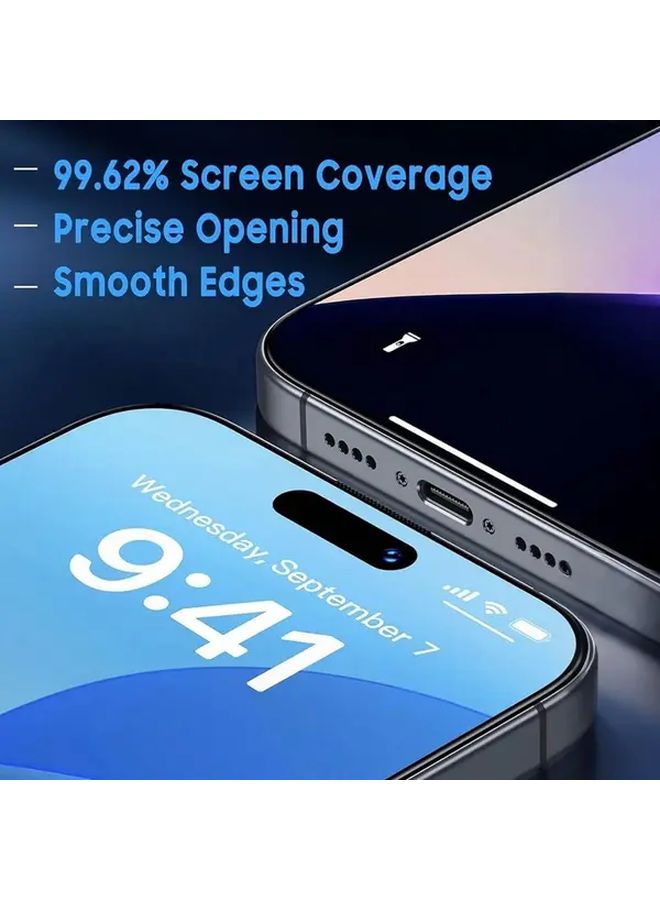 Matte Ceramic Privacy Screen Protector For iPhone 16 Pro Max Black Anti Spy Film - Image 4