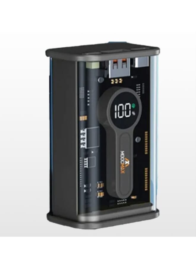 MOOG MAX POWER BANK 10000 TRANSPARENT
PD PORT USB PORT SUPPORTS FAST CHARGING