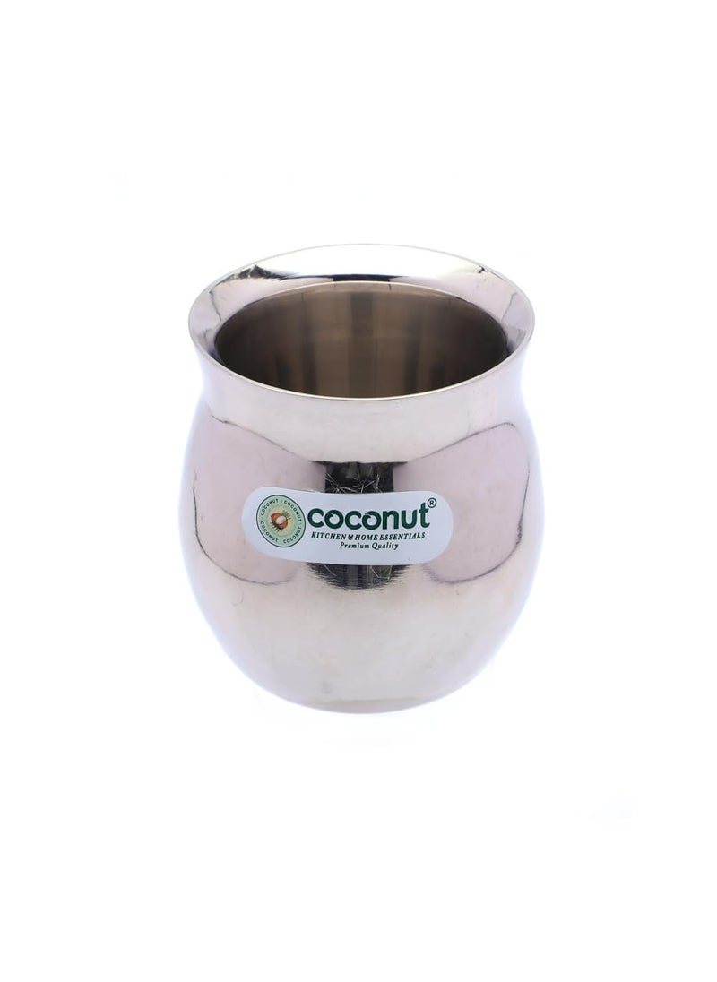 Coconut coconut Khullad Stainless Steel Double Walled Coffee/Tea Glass - 6pc - 100ML Each  - Image 4