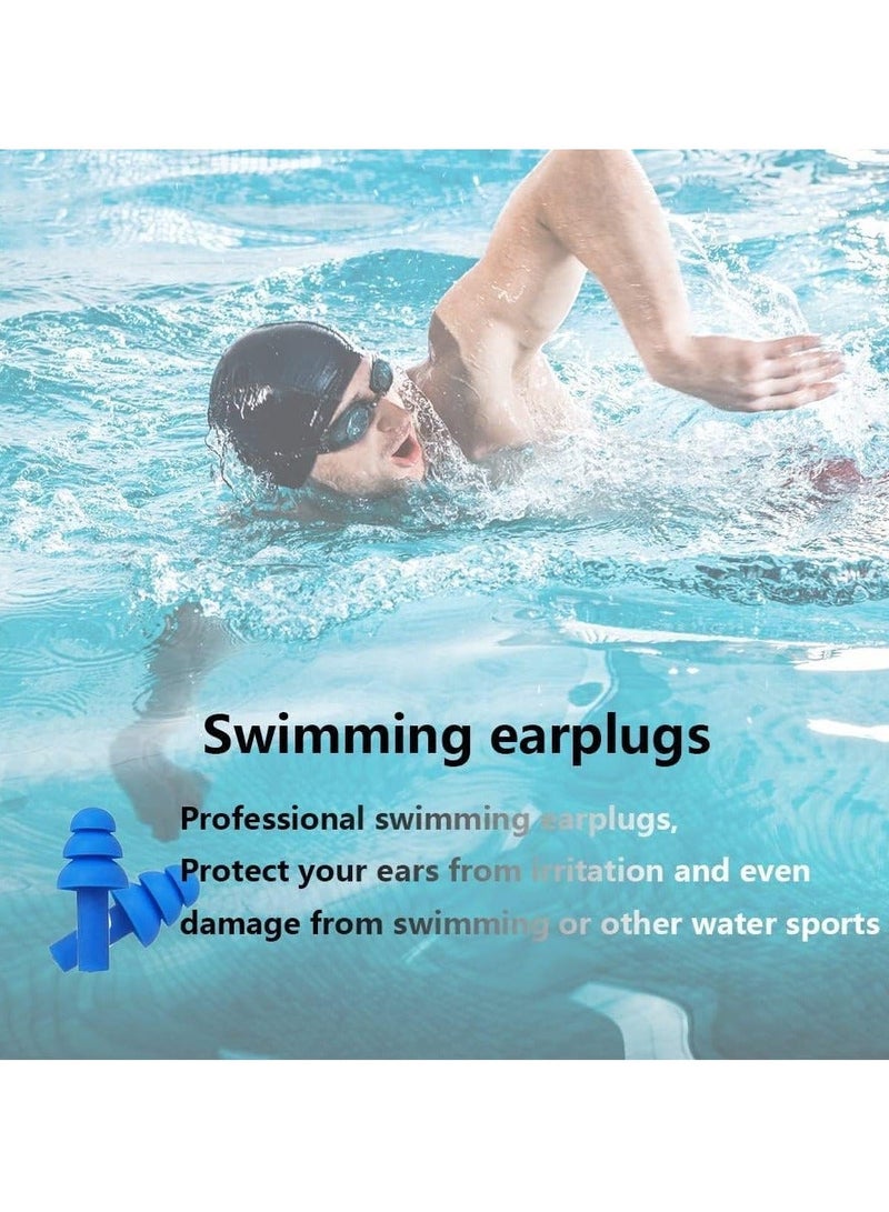 Y&D 6 Pairs Reusable Silicone Swimming Earplugs Soft and Flexible Ear Plugs for Learning - Image 3