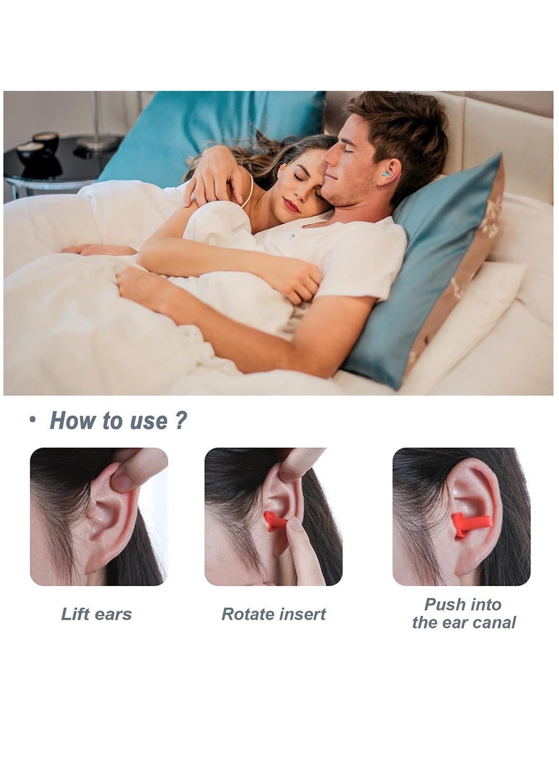 Y&D 6 Pairs Reusable Silicone Swimming Earplugs Soft and Flexible Ear Plugs for Learning - Image 2
