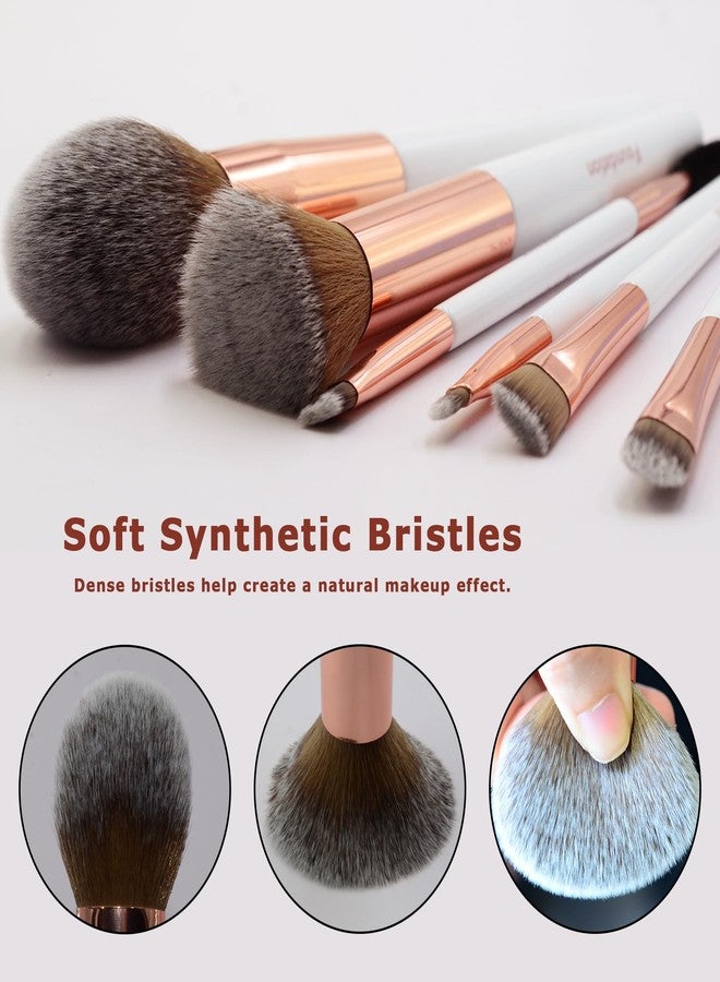 Simnice Professional Makeup Brush Set - 6Pcs Foundation Concealer Eye Shadows Makeup Brushes,Eyebrow Power Make Up Brush Kit,Travel Cosmetics Face Makeup Brushes For Women - Image 3