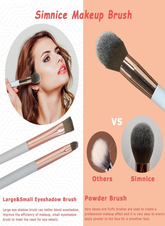 Simnice Professional Makeup Brush Set - 6Pcs Foundation Concealer Eye Shadows Makeup Brushes,Eyebrow Power Make Up Brush Kit,Travel Cosmetics Face Makeup Brushes For Women - Image 5