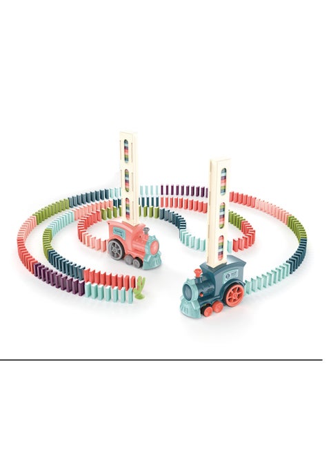 Domino Train Toy  With Light And Sound  ,Blue 22-2386381P B/O