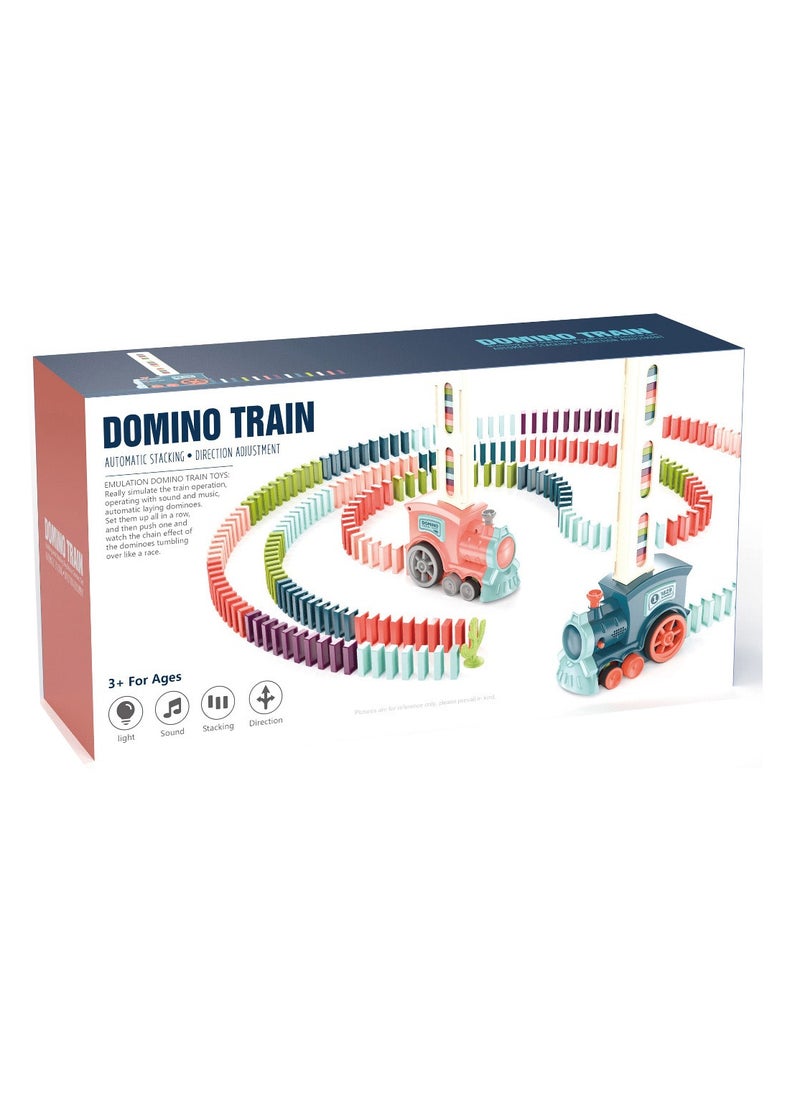 Domino Train Toy  With Light And Sound  ,Blue 22-2386381P B/O