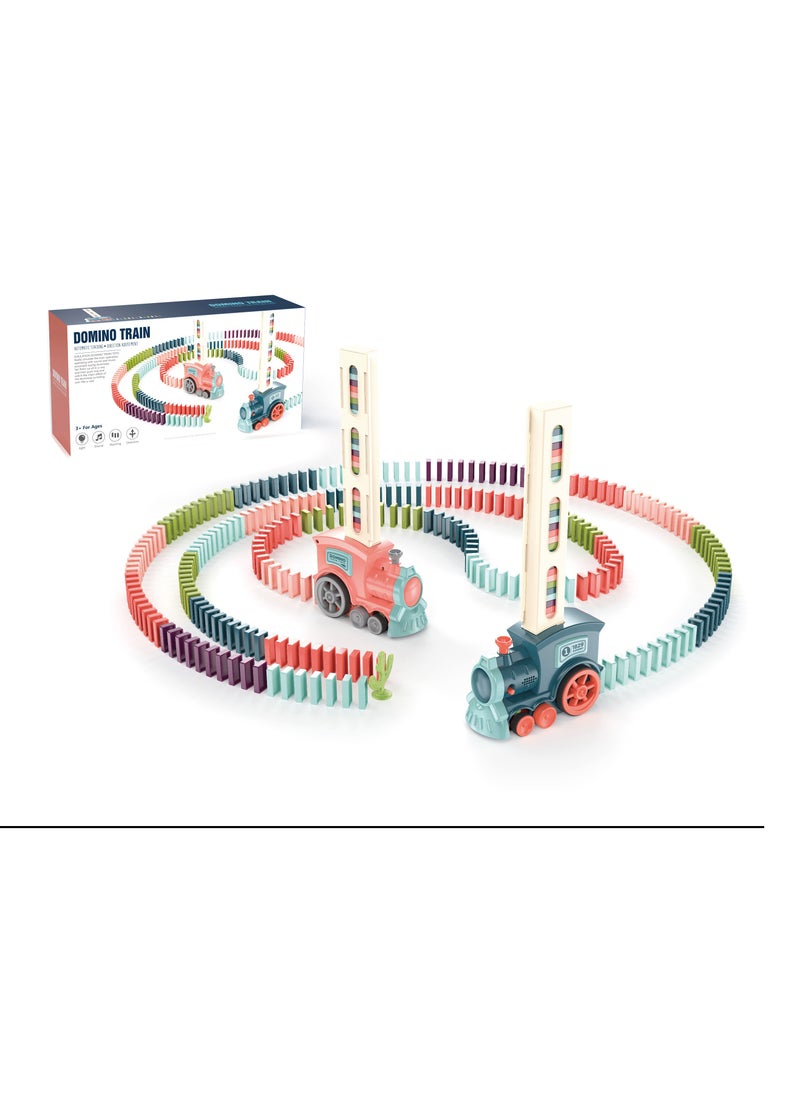 Domino Train Toy  With Light And Sound  ,Blue 22-2386381P B/O