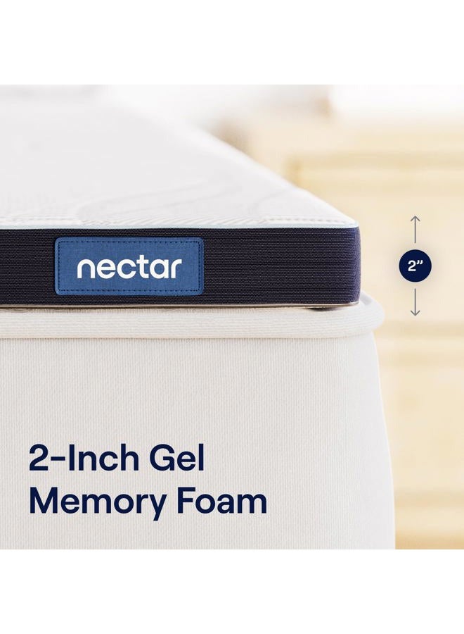 Nectar واقي مرتبة ناعم - توين XL - واقي مرتبة من رغوة الذاكرة الهلامية - قابل للتنفس ومريح - دعم وتخفيف الضغط - معتمد من CertiPUR-US - Image 2