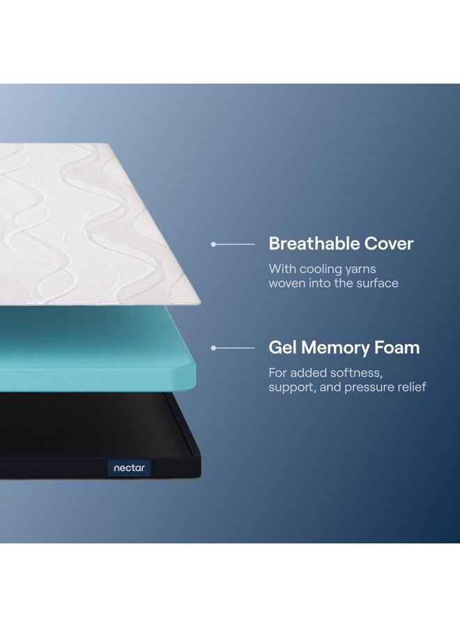 Nectar واقي مرتبة ناعم - توين XL - واقي مرتبة من رغوة الذاكرة الهلامية - قابل للتنفس ومريح - دعم وتخفيف الضغط - معتمد من CertiPUR-US - Image 3