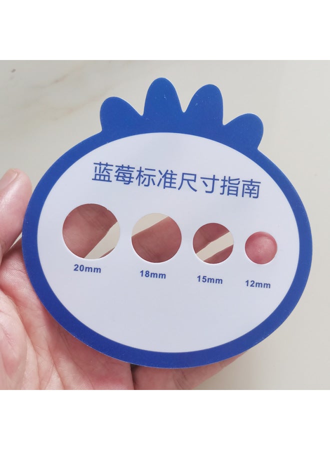 Blueberry Standard Measuring Ruler Fruit Diameter Caliper Fresh Fruit Grading Cherry Cherry Size Plastic Side Measuring Tool Ruler-Model:Cherry Measuring Ruler (single Hole 26mm)
