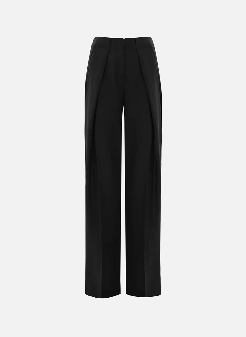 ليتشي بنطلون فضفاض مناسب مع طيات في الأمام