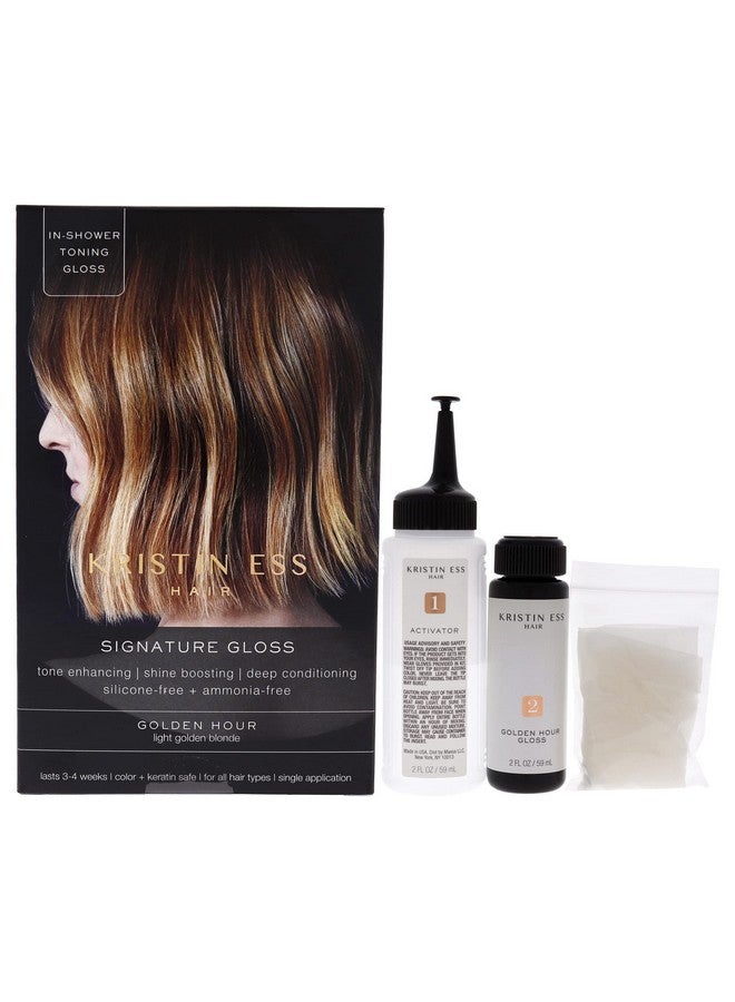 Kristin Ess Ristin Ess Signature Hair Gloss Treatment  Brightening And Toning Glaze For Unisex/Women'S Hair In 1 Application Golden Hour (Pack Of 1)  - Image 1