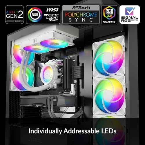 ARCTIC Liquid Freezer III 240 A-RGB - CPU AIO Water Cooler, Water Cooling PC, Intel & AMD, Efficient PWM-Controlled Pump, Fan: 200–2000 RPM, LGA1851 and LGA1700 Contact Frame - White - Image 2