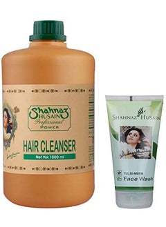 Shahnaz Husain Professional Power Hair Cleanser 1000Ml And Tulsi Neem Face Wash 50Gm  - Image 2