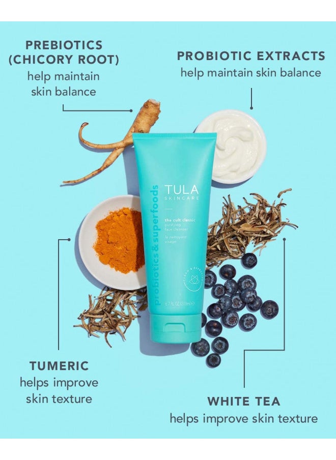 TULA TULA Skin Care The Cult Classic Purifying Face Cleanser - Gentle and Effective Face Wash, Makeup Remover, Nourishing and Hydrating, 4.2 oz.  - Image 2
