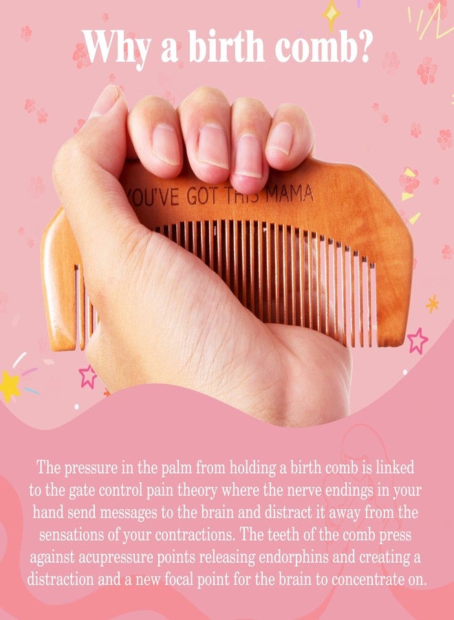 FSYQUAST Birth Comb Acupressure Massage Ball Set - Wooden Labor Comb Natural Labor and Delivery Essentials, Mom to Be Gift, New Mom Gifts for Labor Pain Relief - Image 3