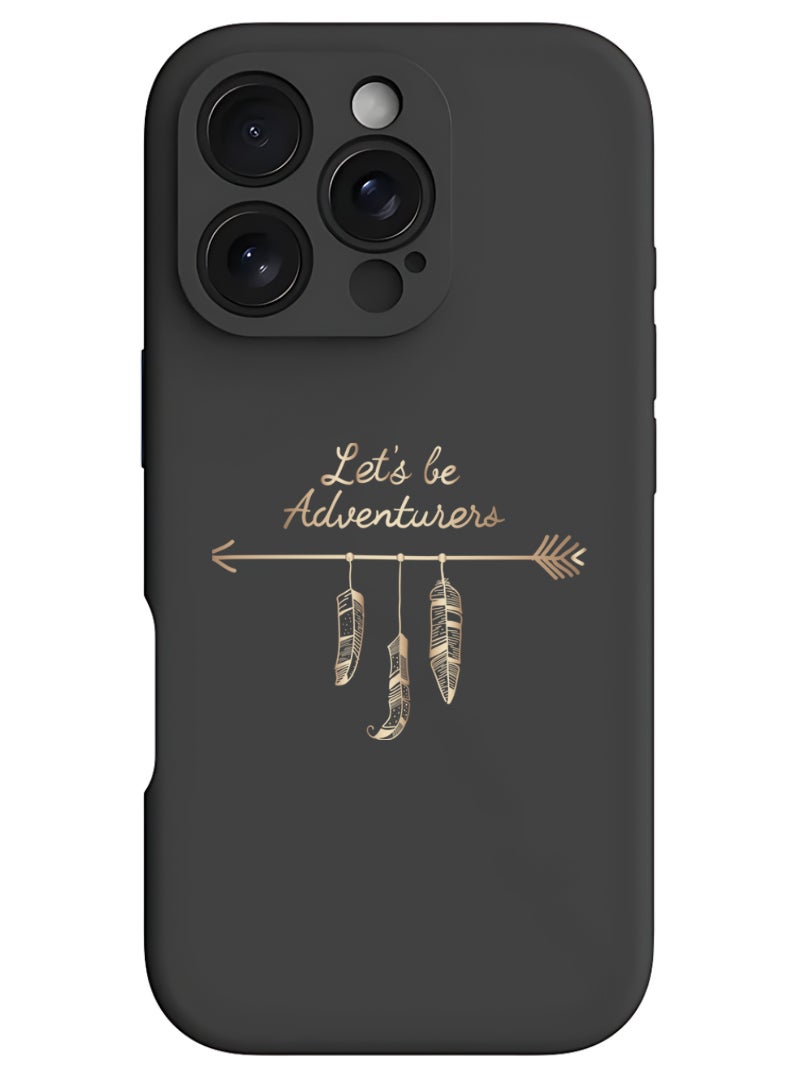 iPhone 16 Pro Black Protective Slim Fit Case Liquid Silicone Cover with Full Body Protection Anti-Scratch Shockproof Case For iPhone - lets lost