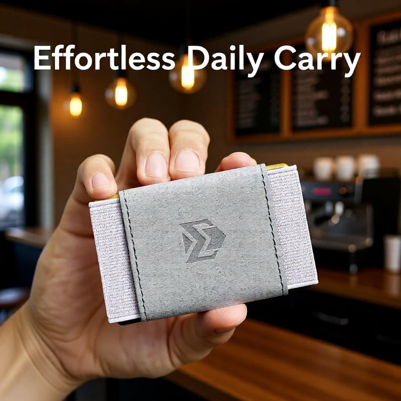 VBAX Elastic Wallet for Men & Women â€“ Slim Minimalist Front Pocket Credit Card Holder, Stretch Fabric Design Fits 10 Cards & Cash â€“ Compact Everyday Carry Wallet for Travel & Daily Use - Image 4