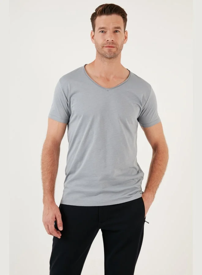 Buratti Cotton Slim Fit V Neck Basic T Shirt Men's T SHIRT 5412001