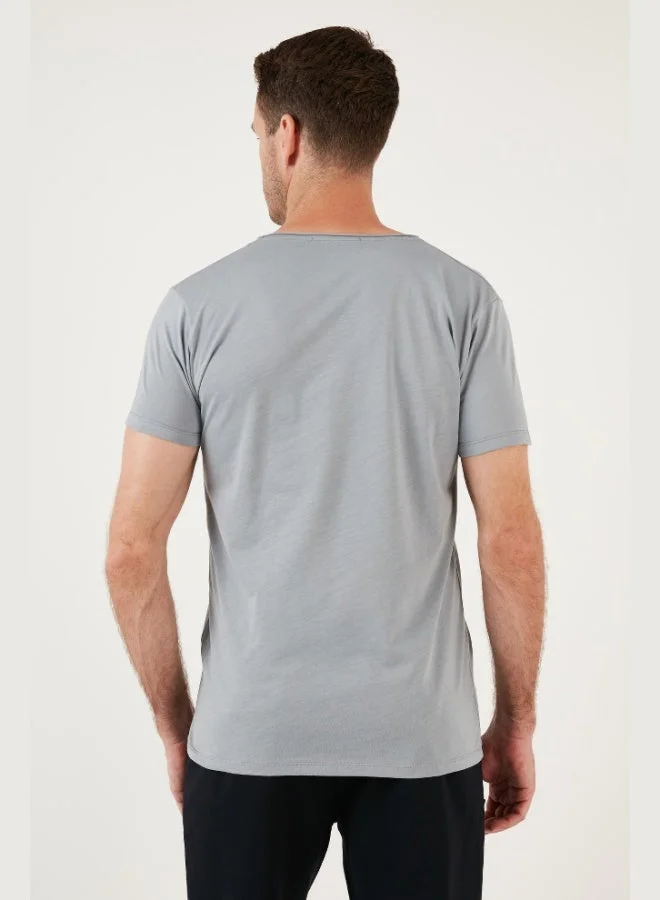 Buratti  Buratti Cotton Slim Fit V Neck Basic T Shirt Men's T SHIRT 5412001 for Men | Best Price UAE