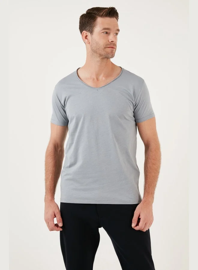 Buratti  Buratti Cotton Slim Fit V Neck Basic T Shirt Men's T SHIRT 5412001 for Men | Best Price UAE