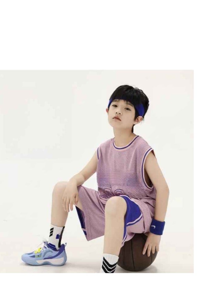 Children's Vest Mesh Breathable Quick Drying Sports Two-Piece Set  - Image 1