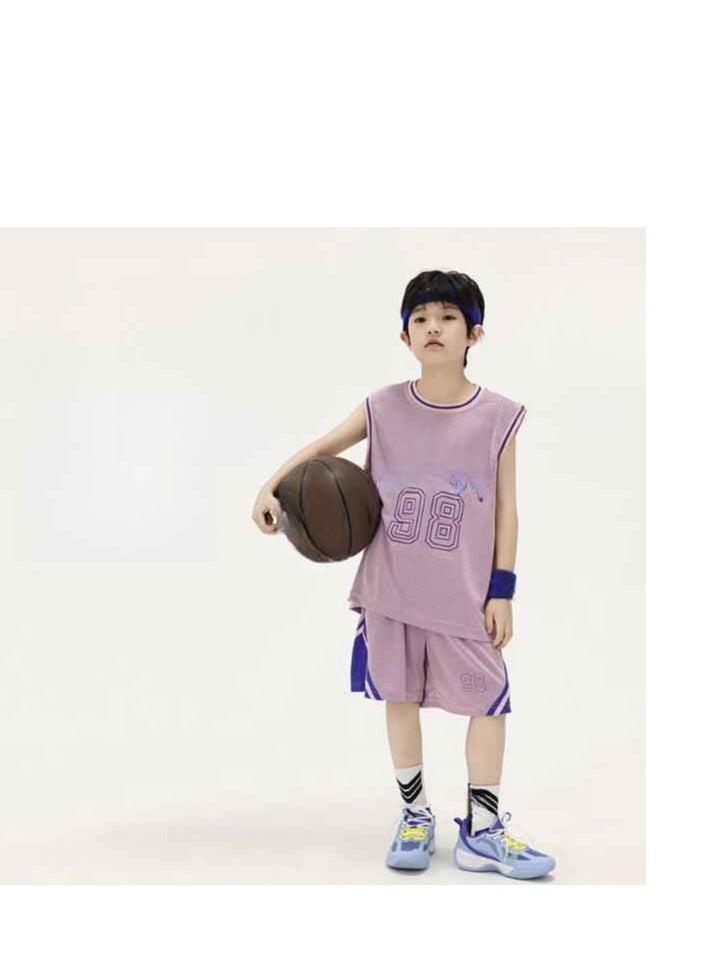 Children's Vest Mesh Breathable Quick Drying Sports Two-Piece Set  - Image 2