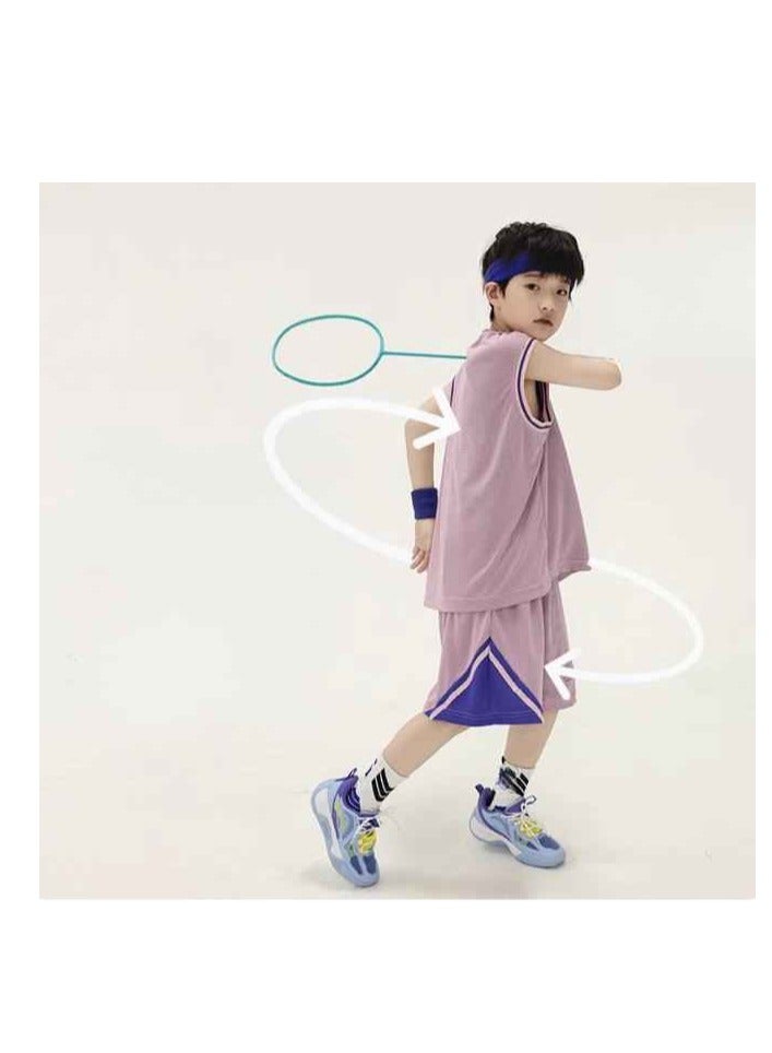 Children's Vest Mesh Breathable Quick Drying Sports Two-Piece Set  - Image 3