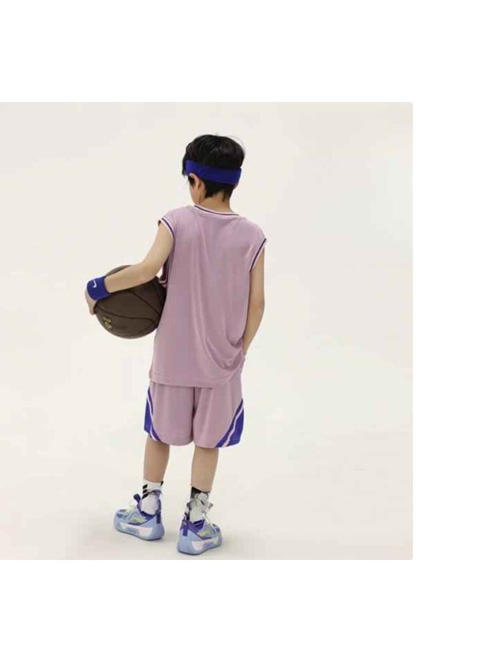 Children's Vest Mesh Breathable Quick Drying Sports Two-Piece Set  - Image 4