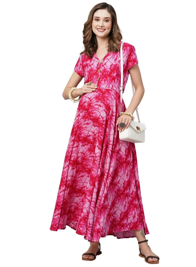 TUMMY Printed A-Line Dress